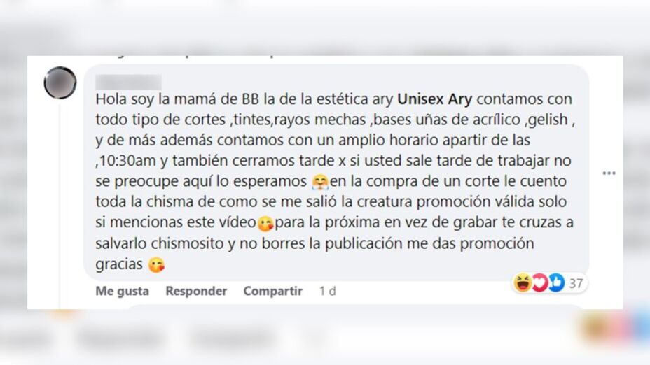 Reacción de la madre