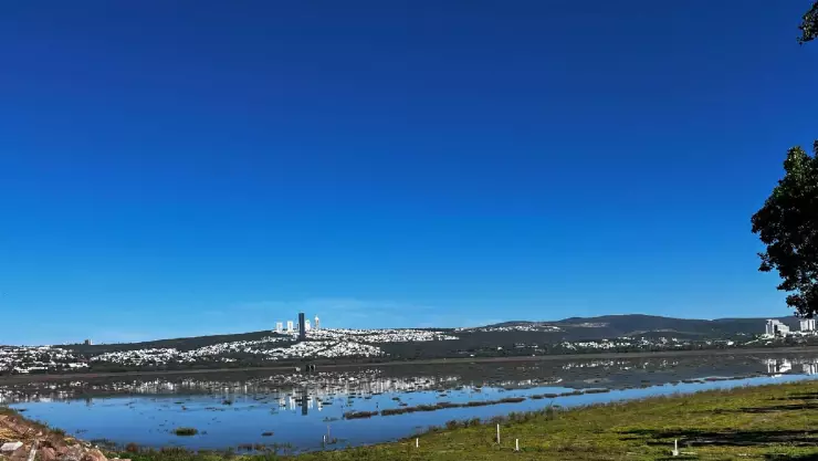 Nivel de la presa El Palote en León, Guanajuato.