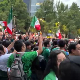 Festejo del triunfo de México vs Chequia hoy en CDMX