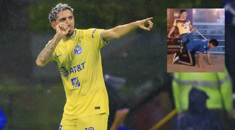 Diego Valdeés celebrando un gol con el América