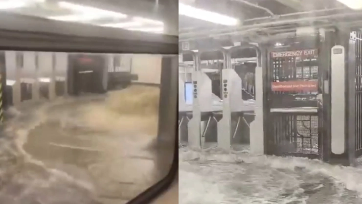 Intensas lluvias provocan caos en Nueva York: líneas del metro afectadas y vuelos suspendidos.