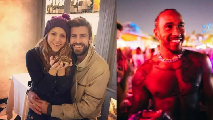 Reacción de Piqué a cercanía de Shakira con Lewis Hamilton