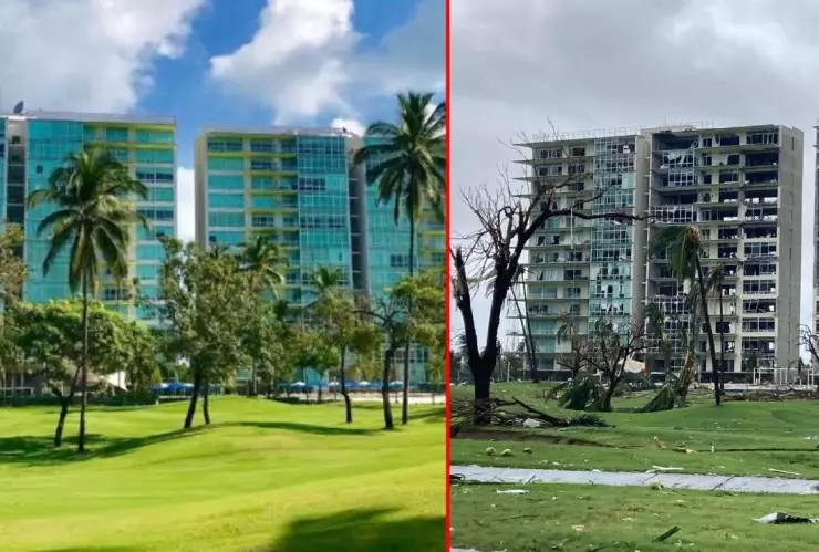 Fotos del antes y después de Acapulco tras paso del Huracán Otis