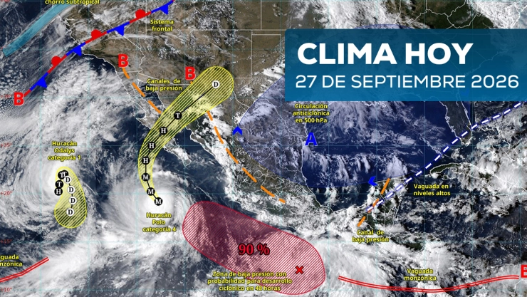 Clima en México y el huracán “Polo": estados afectados