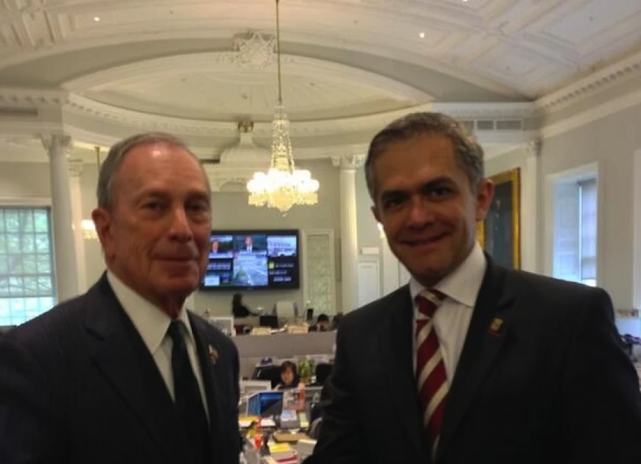 El jefe de Gobierno del Distrito Federal, Miguel Ángel Mancera se reunió con el alcalde de Nueva York, Michael Bloomberg