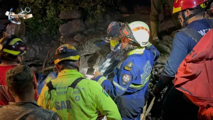 Rescatan a 6 personas más tras deslave de cerro en Jilotzingo, Edomex