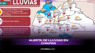 Alerta por lluvias en Chiapas hoy 12 de noviembre 2025