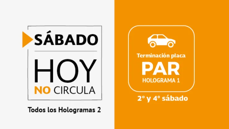 Hoy no circula sábado