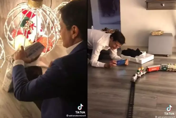 VIDEO: Hombre recibe un tren que pidió desde niño a Santa Claus