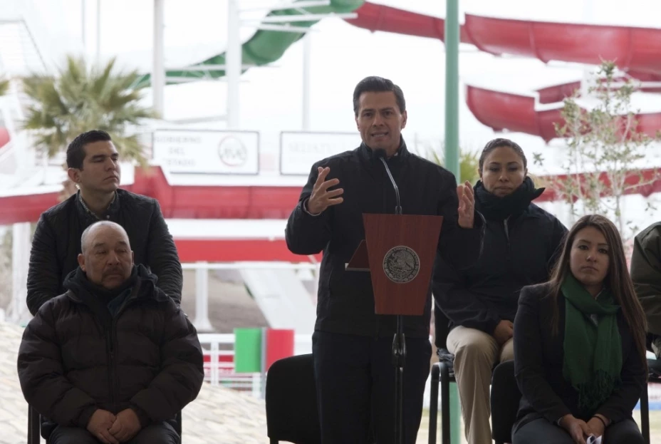 Enrique Peña Nieto durante entrega de Centro deportivo en Chihuahua