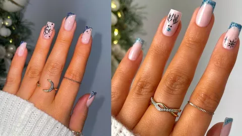 23 modelos de uñas navideñas elegantes y sencillas: puedes usarlas en cortas o largas y se ven preciosas