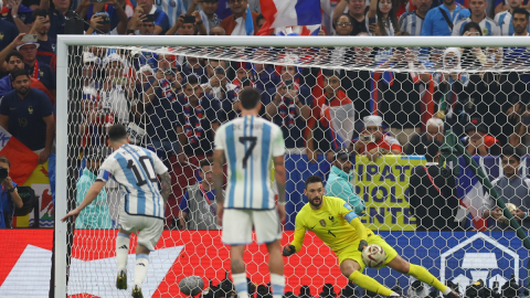 Penal cobrado por Messi ante Francia