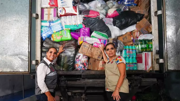 Ayuda humanitaria de Quintana Roo llega a Guerrero; fueron más de 50 toneladas