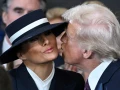 Fotos y momentos destacados de Donald Trump y Melania durante la toma de protesta presidencial.
