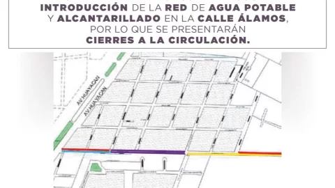 Realizarán obras de construcción en la Calle Álamos de Cancún