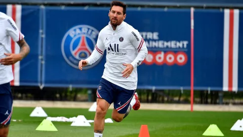 Leo Messi entrena con el París Saint-Germain