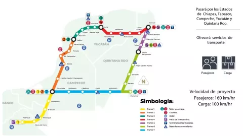 ¿Cómo será TODO el recorrido del Tren Maya?