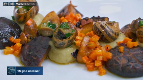 Platillos Masterchef México, caracoles, regina asesina