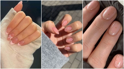 modelos de uñas rosa pastel