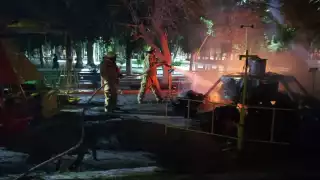 Incendio de juegos mecánicos