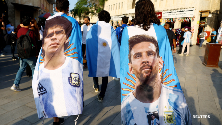 Aficionados de la selección de Argentina