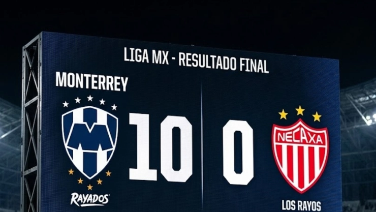 ¡HISTÓRICO! Monterrey aplasta 10-0 al Necaxa y firma una goleada de escándalo