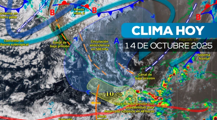 Clima en México hoy 14 de octubre