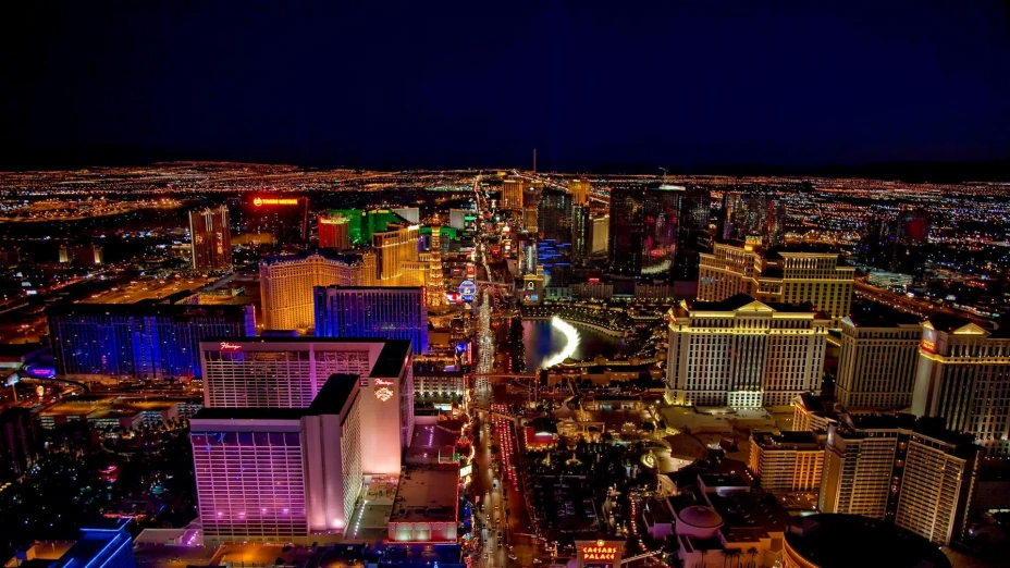 Panorámica de Las Vegas de noche