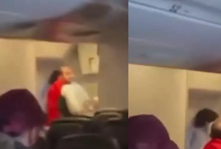 Pasajero intenta abrir la puerta de la cabina de un avión en pleno vuelo