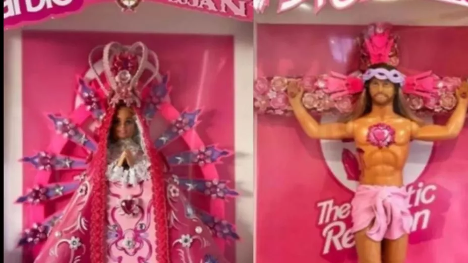 Barbie Virgen y Ken Cristo