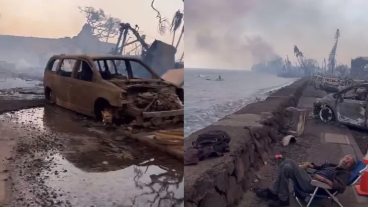 Imágenes apocalípticas del incendio forestal en Maui, Hawái