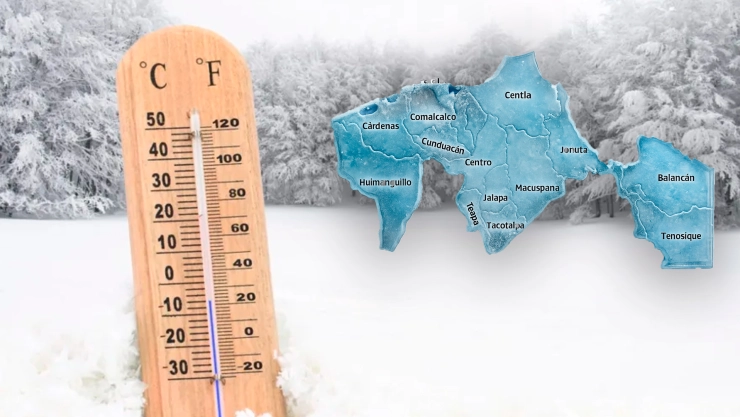 Temperaturas mínimas en Tabasco hoy: Reporte de frío extremo para el fin de semana.