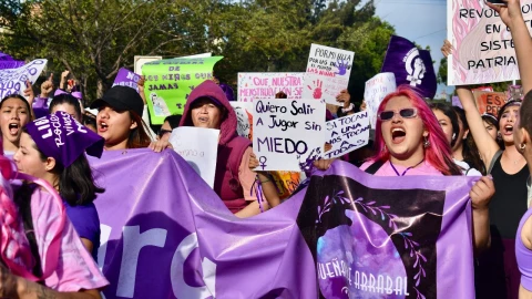 Marcha del Día Internacional de la Mujer en CDMX.