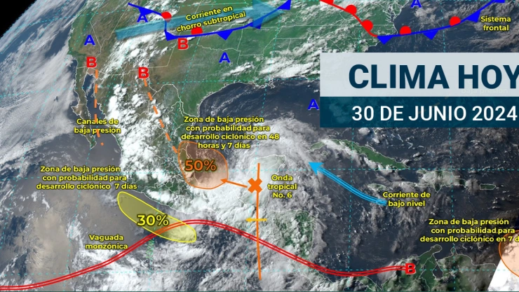 ¿Intensas lluvias en México Este 30 de junio se esperan torrenciales en distintos estados