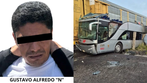 accidente autobús tren en Atlacomulco