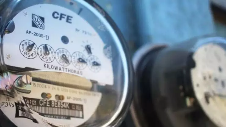 Medidores eléctricos de la CFE.