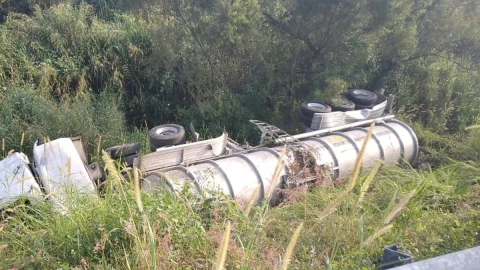 Volcadura pipa Poza Rica Veracruz