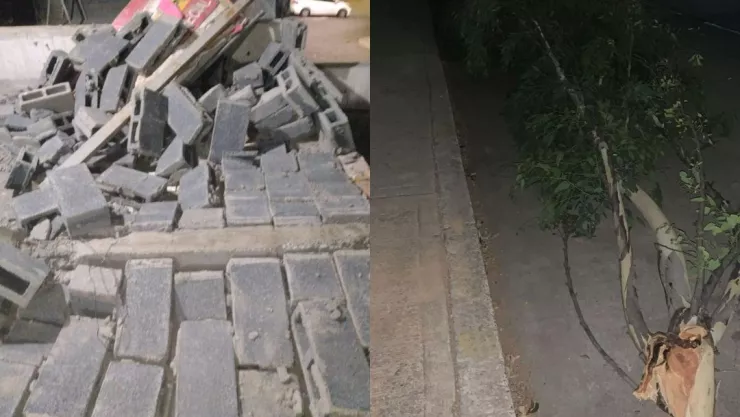 Fuertes rachas de viento en Aguascalientes derriban todo a su paso