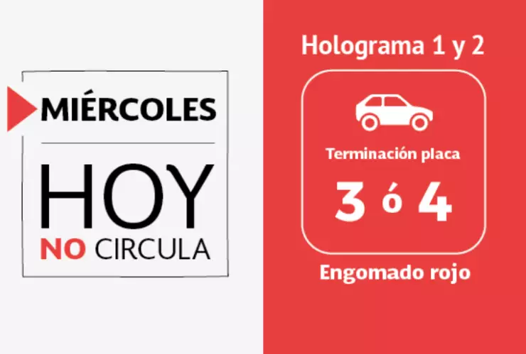 Hoy No Circula miércoles