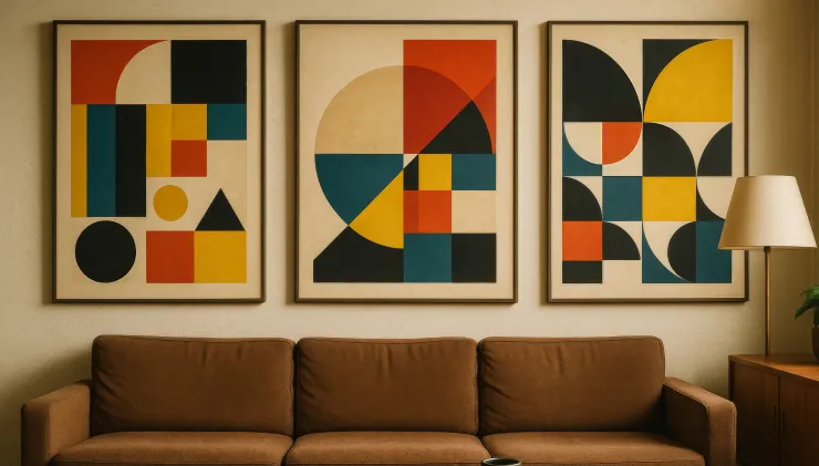 Sala con piezas de arte ideas