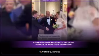 Novio se pone nervioso en su boda y saluda con un apretón de manos incluso a su esposa