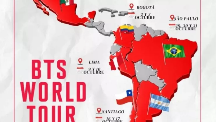 BTS anuncia su tour mundial 2026 en Latinoamérica: países y fechas confirmados