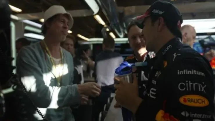 brad pitt y checo pérez
