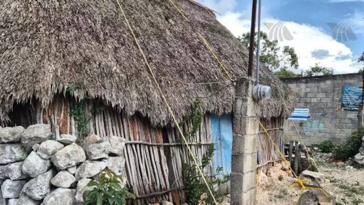 Así aseguran las casas mayas en este municipio previo al posible impacto del Huracán Beryl en Yucatán