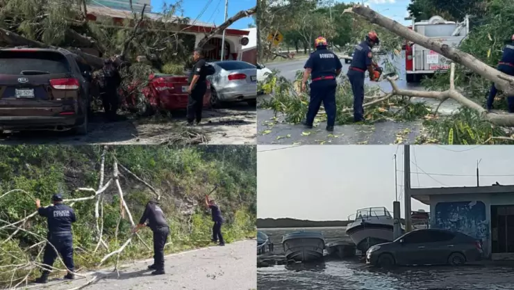 Joven cayó del techo de su casa por fuertes vientos del frente frío 32 en Yucatá