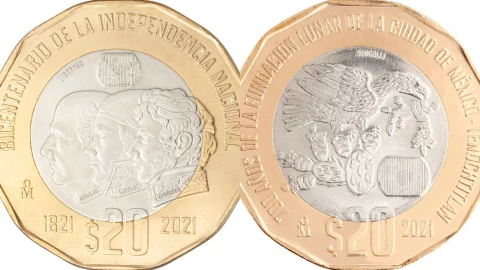 Moneda 20 pesos Bicentenario