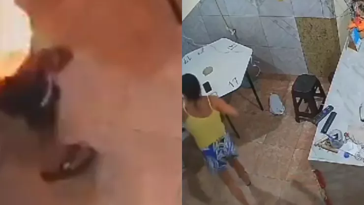 Mujer quema a su esposo por celos