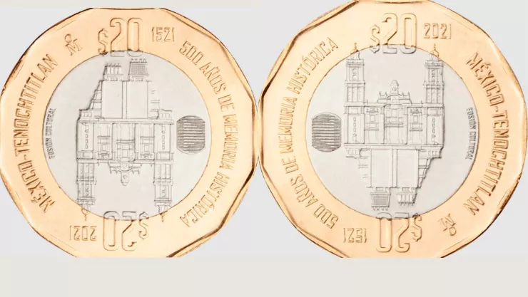 Moneda de 20 pesos de México-Tenochtitlán