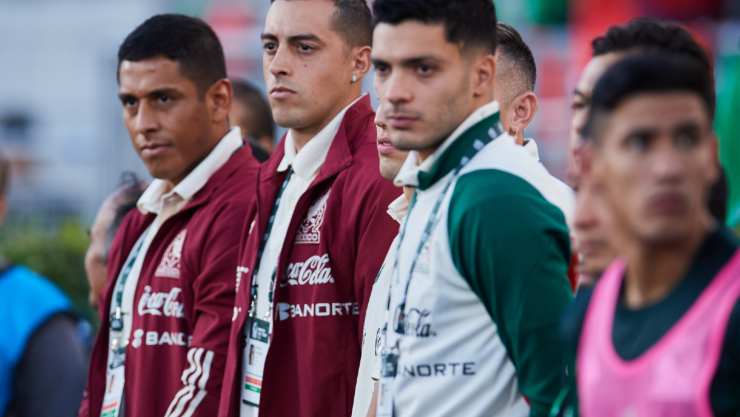 Luis Romo, Rogelio Funes Mori y Ra&uacute;l Jim&eacute;nez con la Selecci&oacute;n Mexicana