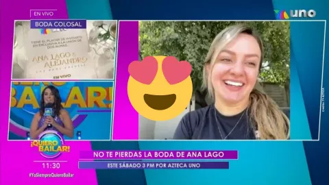 Ana Lago se enlaza a VLA para hablar de los nervios que tiene por su boda.